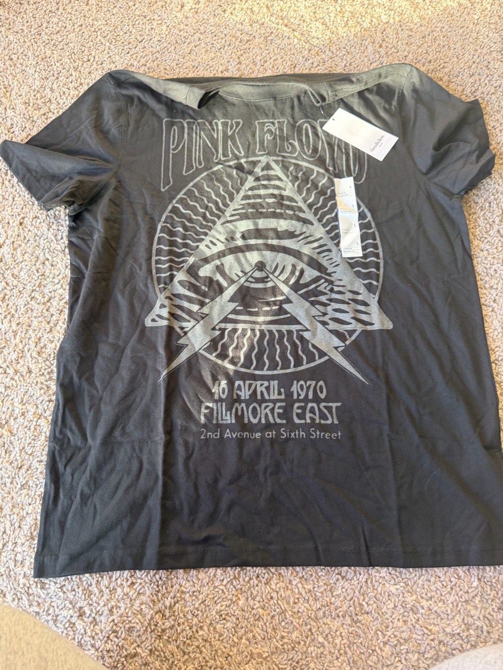 Goodfellow & Co Black Pink Floyd Fillmore East Graphic Tee